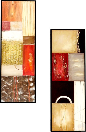 Textured Panel I,II Wall Art