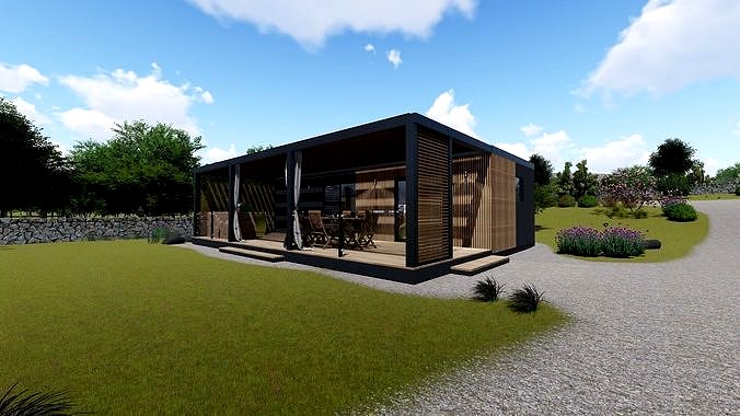 modern mobile home tiny house vacation house on 38m2
