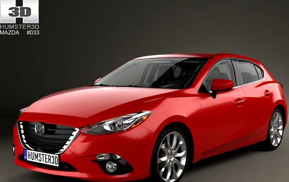 Mazda 3 hatchback with HQ interior 2014 3D Model