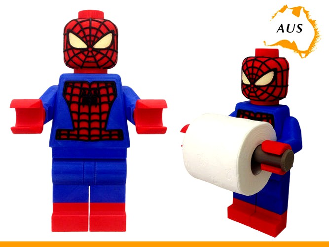 Lego Spider Man Toilet Roll Holder Bathroom Decor | 3D