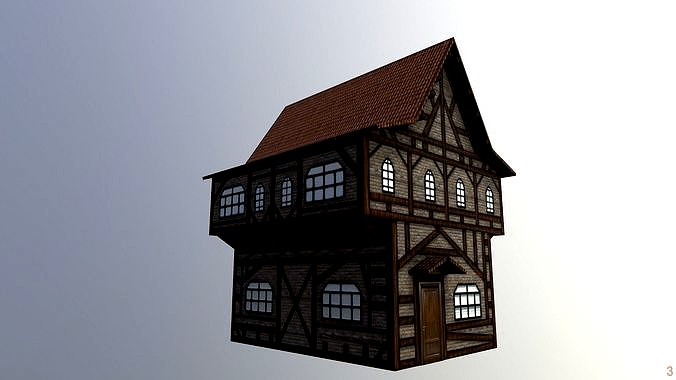 Medieval House 1 - low poly