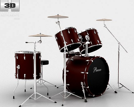 Drum Kit 3D Model