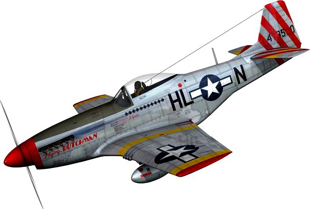 North American P 51D  Flying Dutchman 3D Model