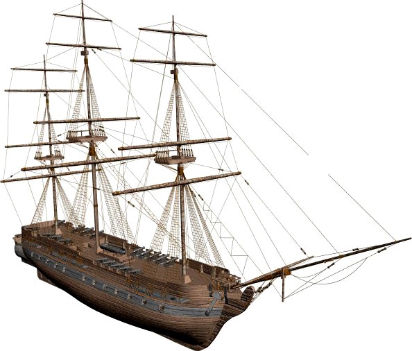 The destroyer of the forts the modified frigate 3D Model