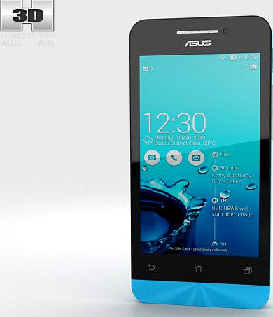 Asus Zenfone 4 Sky Blue 3D Model