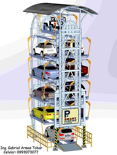 Vertical Rotary Parking System Automated 10 car Suvs sedan