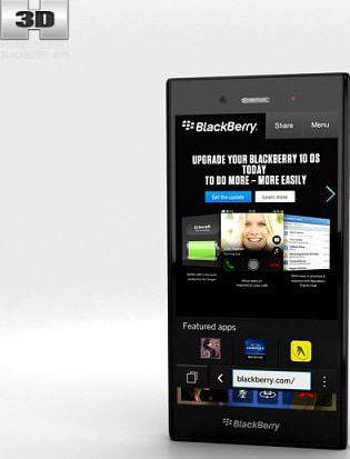 BlackBerry Z3 Black 3D Model