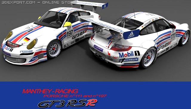 Porsche 997 GT3 RSR 3D Model