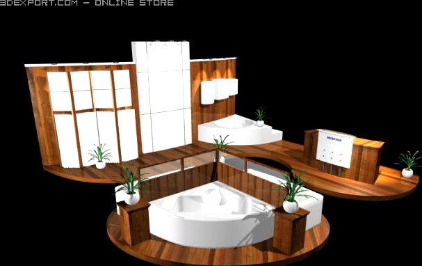 bathroom decoration showroom 3D Model