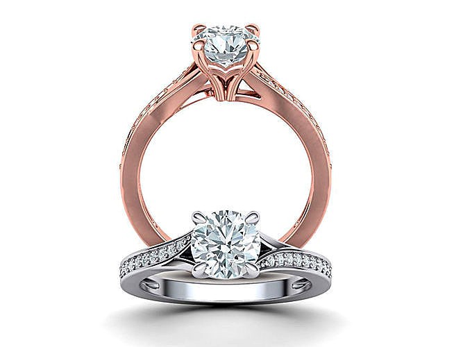 1ct Diamond ring Solitaire Engagement ring 3dmodel | 3D