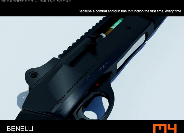 Benelli M4 Shotgun MAX 3D Model