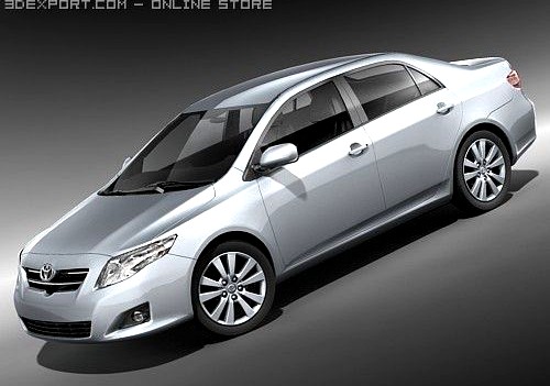 Toyota Corolla Sedan midpoly 3D Model