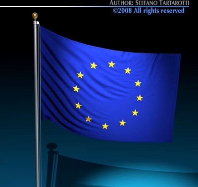 Flag European Union 3D Model
