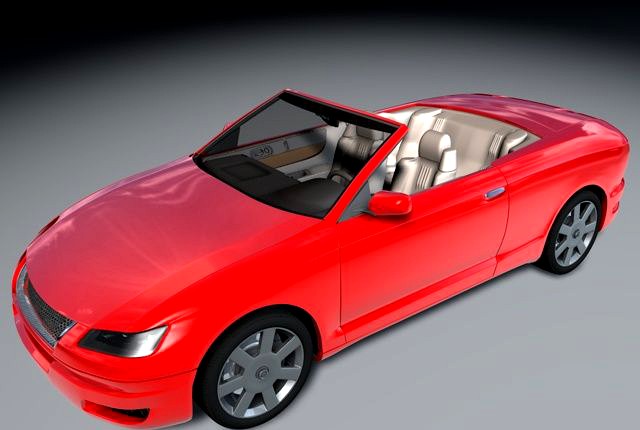 Cabrio car 3D Model