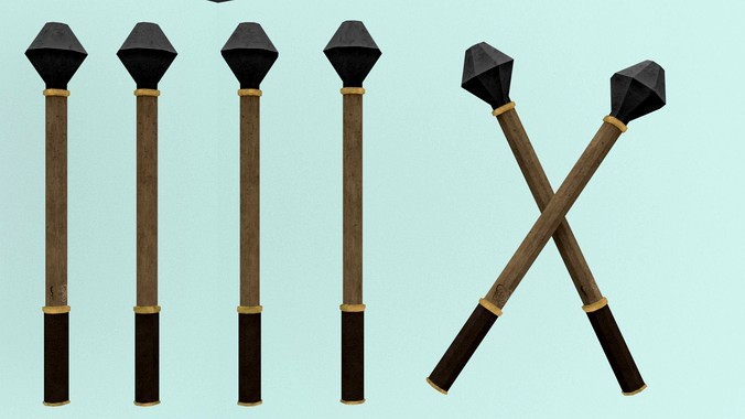 Detailed LowPoly Mace