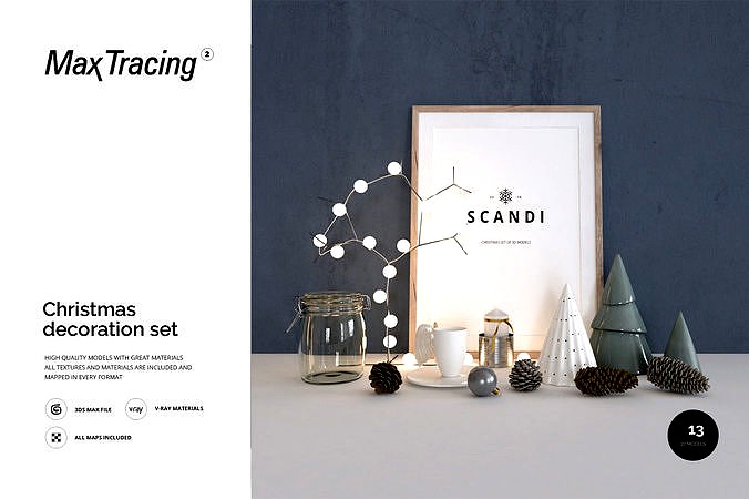 Scandi - Christmas Decoration Set 01