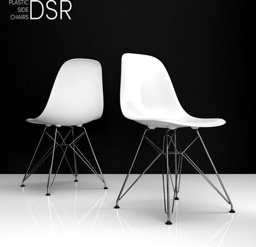 Eames DSR plastic side chairs