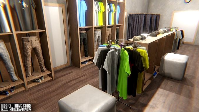 Clothing store - interior and props
