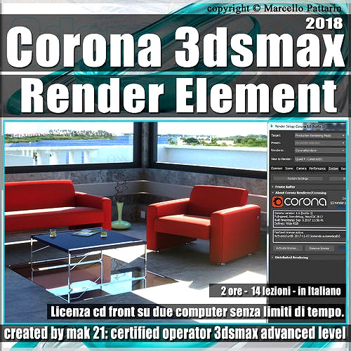 Corona 1 6 in 3dsmax 2018 Render Element Vol 5 Cd Front