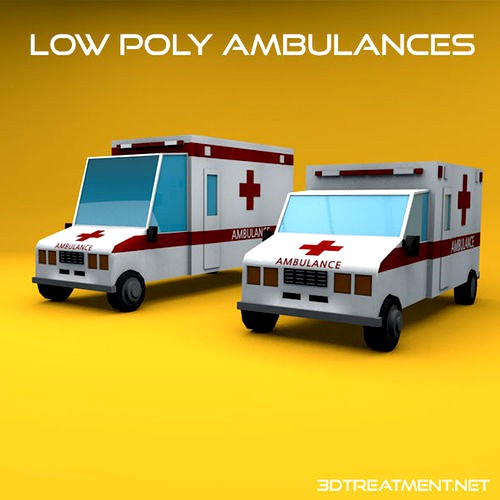 Low Poly Ambulances