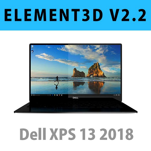 E3D - DELL XPS 13 2018 Black 3D model