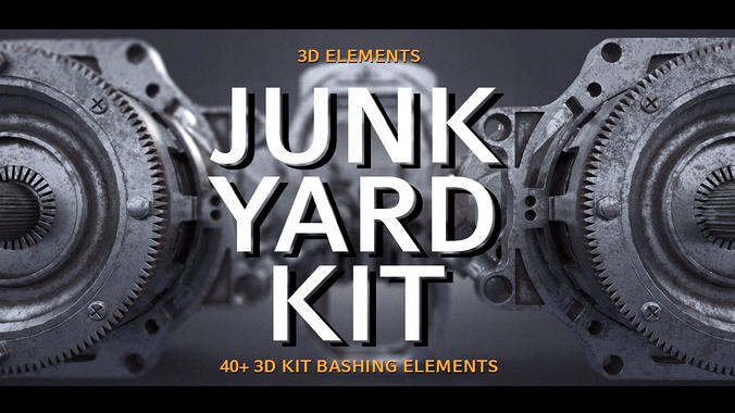 Junk Yard Kit - 50 plus 3d Elements