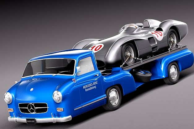 Mercedes  Renntransporter Combo 1954 3D Model