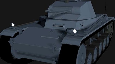 Panzer II C German Tank LowPoly isometric