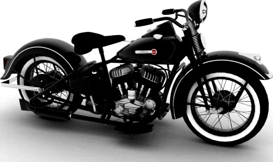 Harley Davidson WL 1942 3D Model