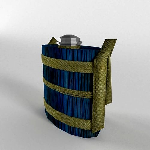 Vintage Indian Water Bottle  low-poly