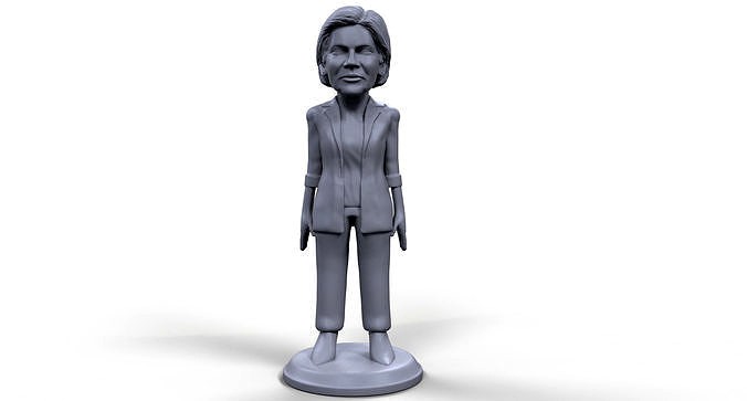 Elizabeth Warren stylized high quality 3D printable miniature | 3D