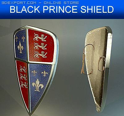 Black Prince Shield 3D Model