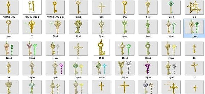 700 Bulk  jesus cross jewelcad jcd files  | 3D 