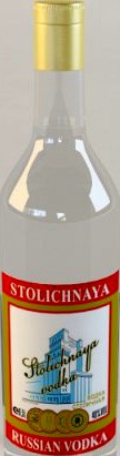 Bottle of vodka Stolichnaya 3D Model