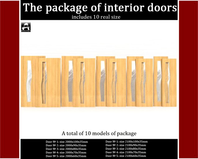 The package of interior doors 3D Model