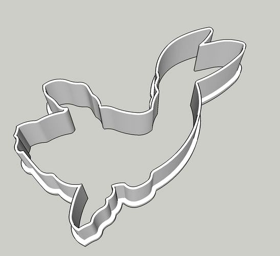 Koi Fish Outline Cookie Cutter | 3D