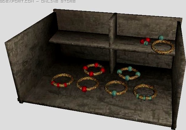 6x Rings Table 3D Model