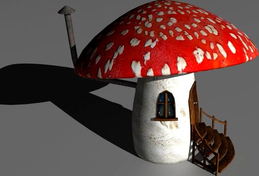 Mushroom house 3D Model