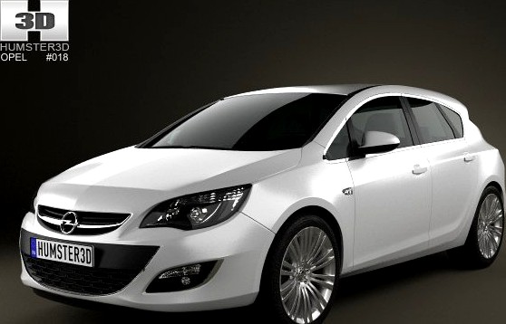 Opel Astra J hatchback 5door 2012 3D Model