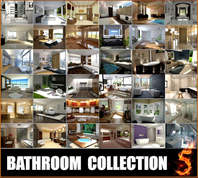 Bathroom collection 5 3D Model