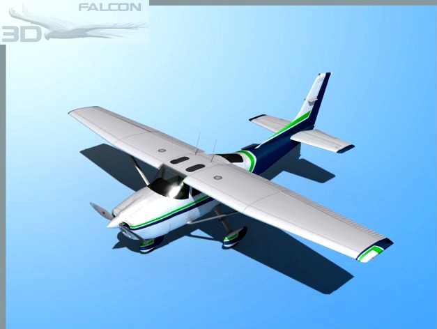 Falcon 3D C182 Skylane F06 3D Model