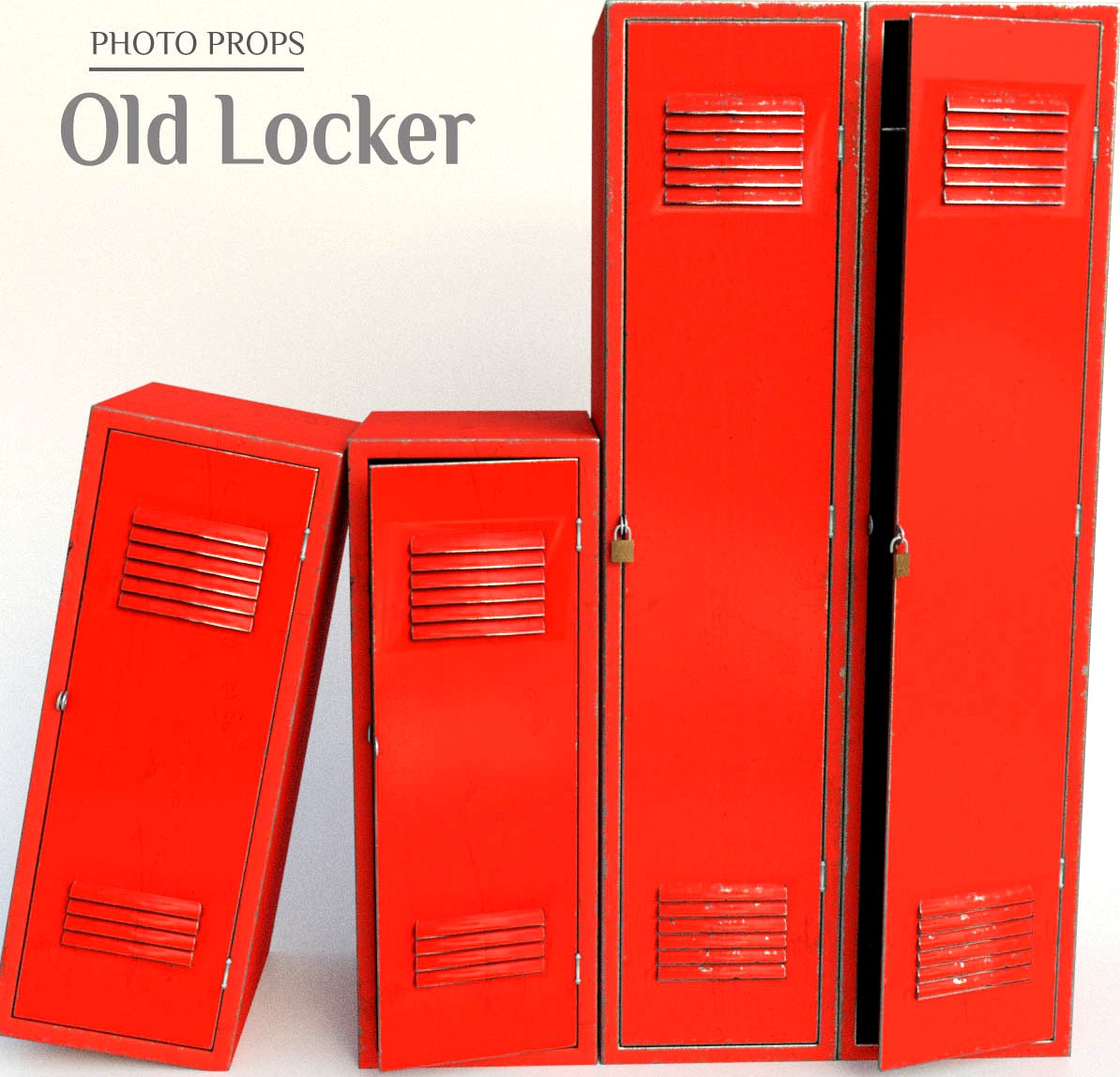 Photo Props: Old Locker for Poser and DS - Extended License