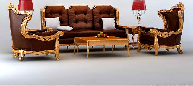 Set of classical furniture 3D Model