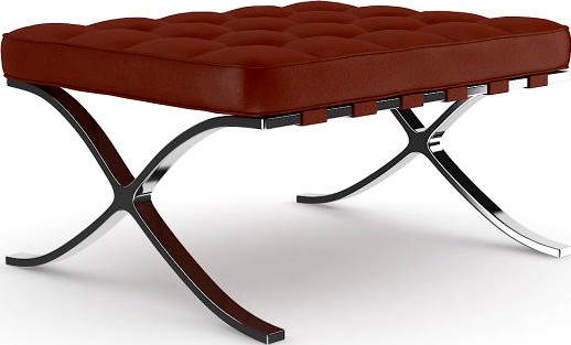 Leather Stool three colors 3D Model