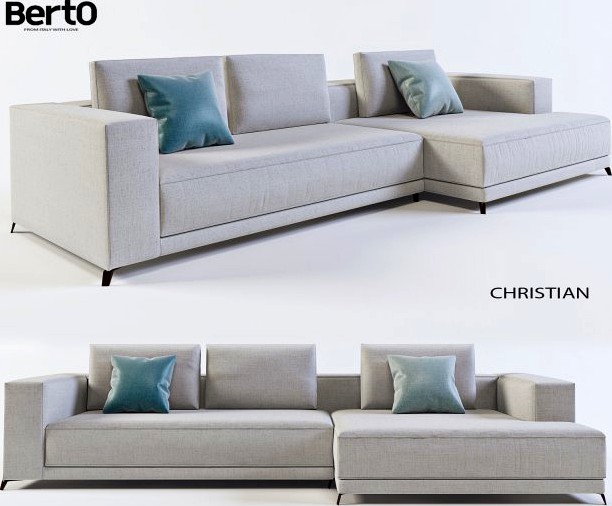 Christian the new Berto modern sofa 3D Model