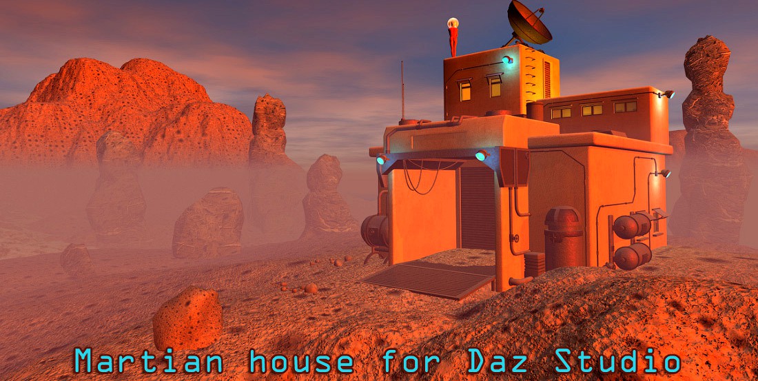 Martian house for Daz Studio