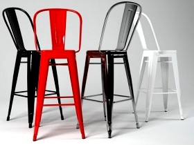 Stool with backrest