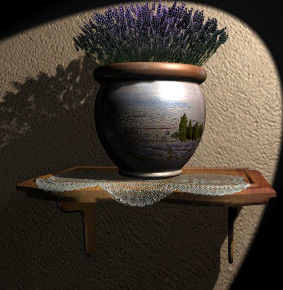 Download free Lavender scene 3D Model