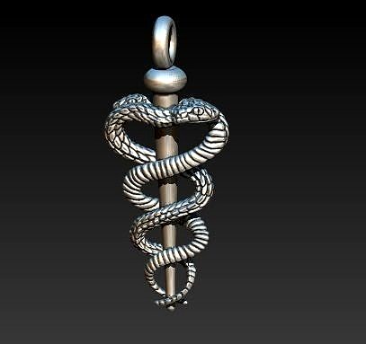 Snake pendant | 3D