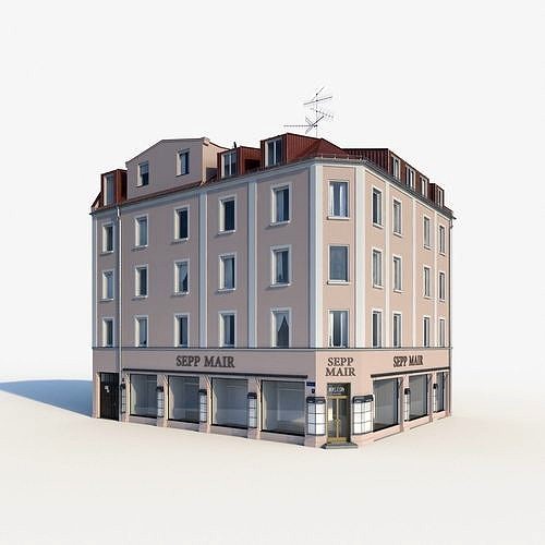 Residential City Building - Corner - 11 - Storefront and Stucco